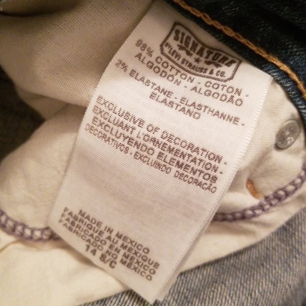 LEVI'S SIGNATURE Bootcut Jeans Plus 14 Short Waist 38 Inseam 28 Medium Wash - Picture 8 of 10